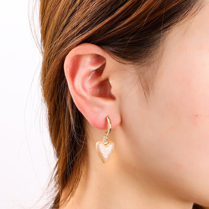 Day & Eve by Go Dutch Label Heart Dangle Hoops