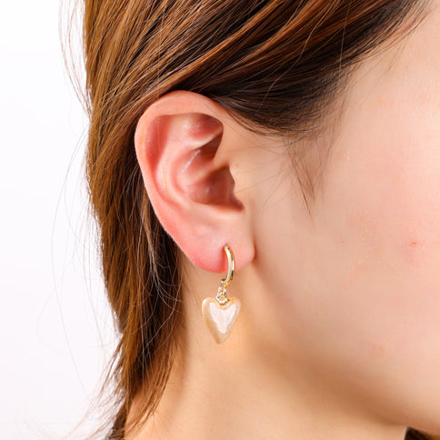 Day & Eve by Go Dutch Label Heart Dangle Hoops