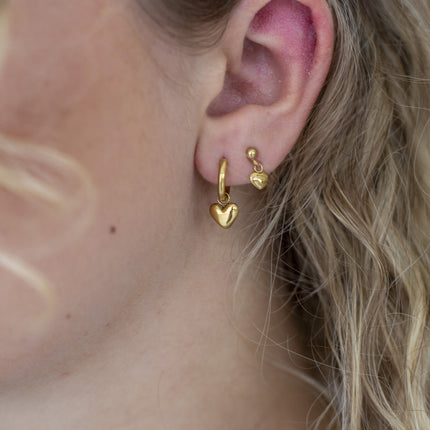 Day & Eve by Go Dutch Label Heart Hoops