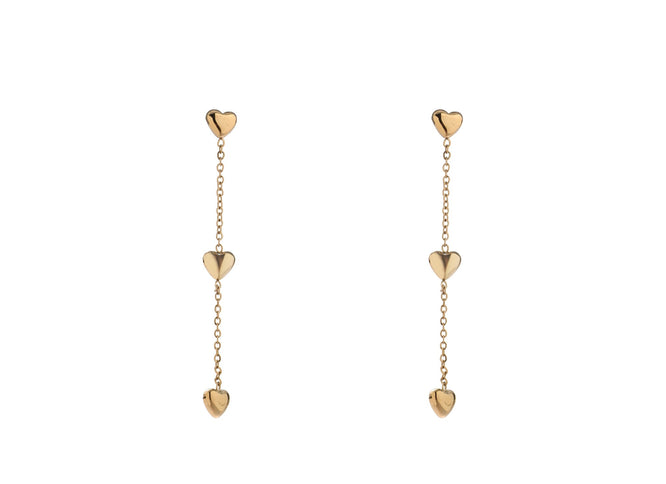 Day & Eve by Go Dutch Label Hearts on the Chain Earrings