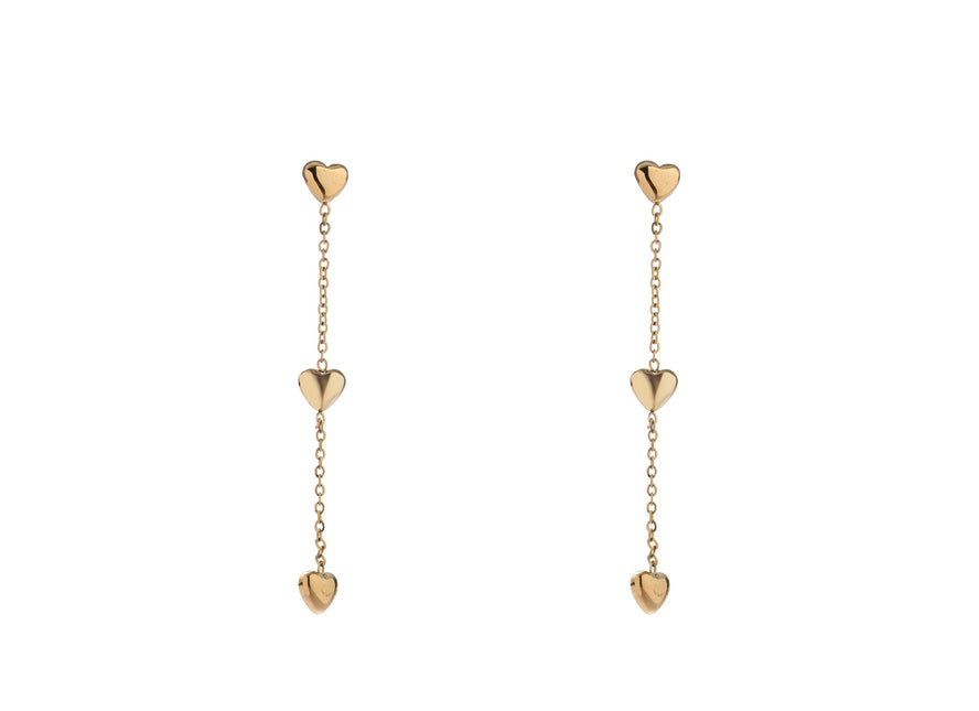 Day & Eve by Go Dutch Label Hearts on the Chain Earrings