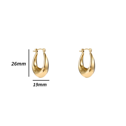 Day & Eve by Go Dutch Label Long Hollow Hoops