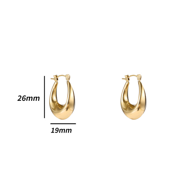 Day & Eve by Go Dutch Label Long Hollow Hoops