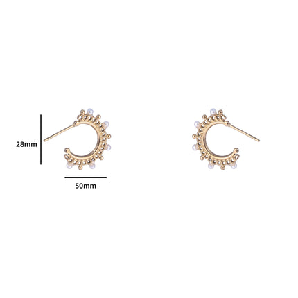 Day & Eve by Go Dutch Label Pearl Dotted Hoop