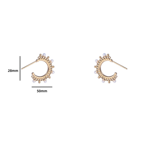 Day & Eve by Go Dutch Label Pearl Dotted Hoop