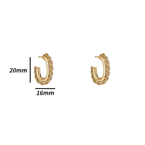 Day & Eve by Go Dutch Label Small Hollow Hoops