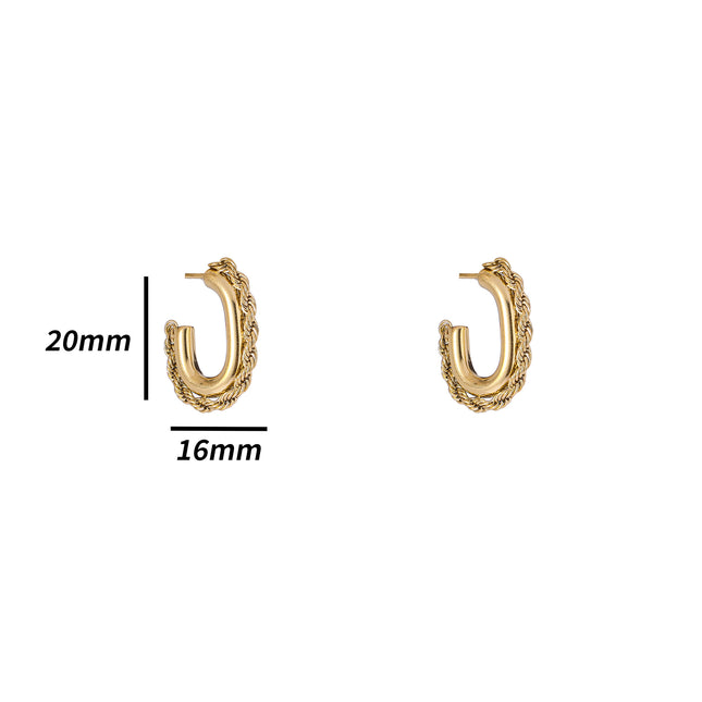 Day & Eve by Go Dutch Label Small Hollow Hoops
