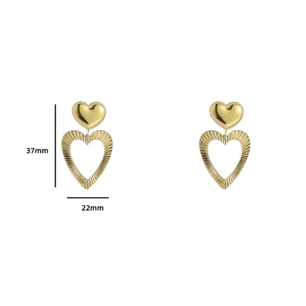 Day & Eve by Go Dutch Label Sparkling Hearts Earrings