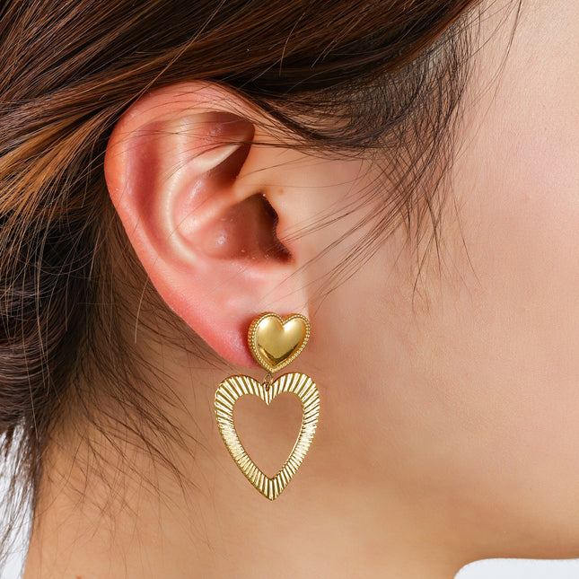 Day & Eve by Go Dutch Label Sparkling Hearts Earrings