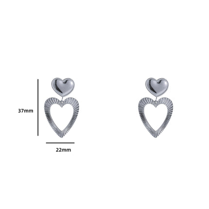 Day & Eve by Go Dutch Label Sparkling Hearts Earrings