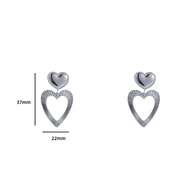 Day & Eve by Go Dutch Label Sparkling Hearts Earrings