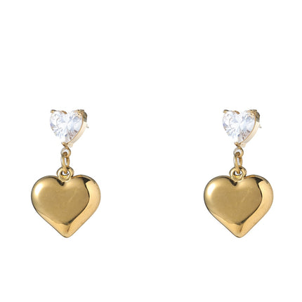 Day & Eve by Go Dutch Label Stone + Heart Earrings