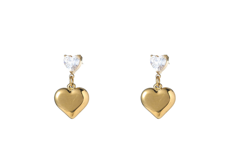 Day & Eve by Go Dutch Label Stone + Heart Earrings