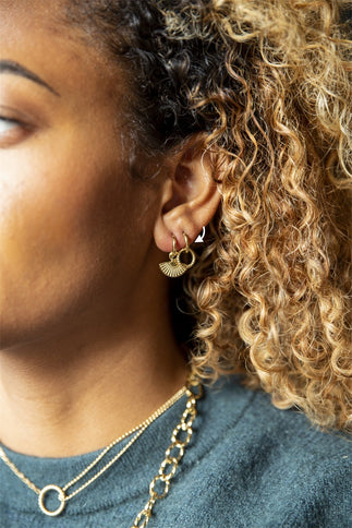 Day & Eve by Go Dutch Label Twisted Circle Earrings