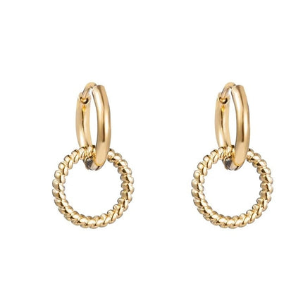 Day & Eve by Go Dutch Label Twisted Circle Earrings