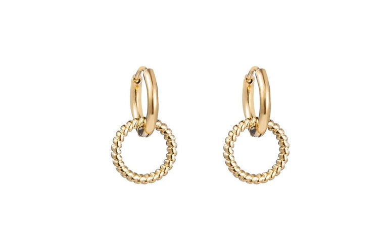 Day & Eve by Go Dutch Label Twisted Circle Earrings