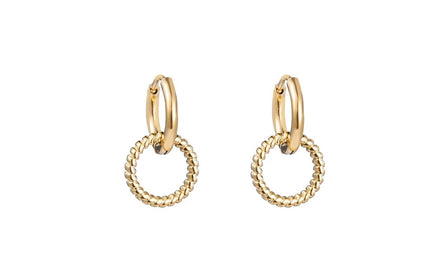 Day & Eve by Go Dutch Label Twisted Circle Earrings