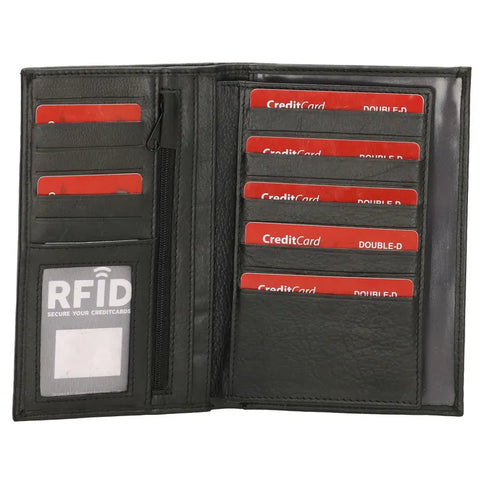 Double_D Dali Leren Etui voor Paspoort Autopapieren en Pasjes RFID