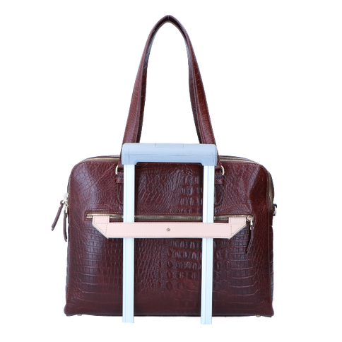 FMME. Claudia 15.6" Croco Business Laptop Bag