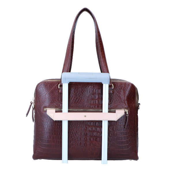 FMME. Claudia 15.6" Croco Business Laptop Bag