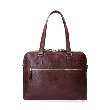 FMME. Claudia 15.6" Croco Business Laptop Bag