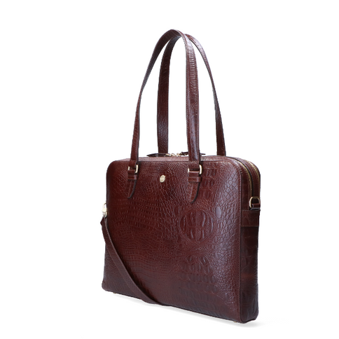 FMME. Claudia 15.6" Croco Business Laptop Bag
