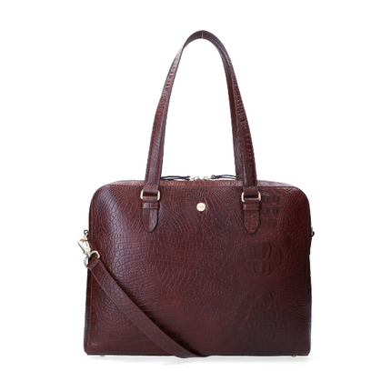 FMME. Claudia 15.6" Croco Business Laptop Bag