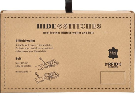 Hide & Stitches Idaho Billfold + Riem