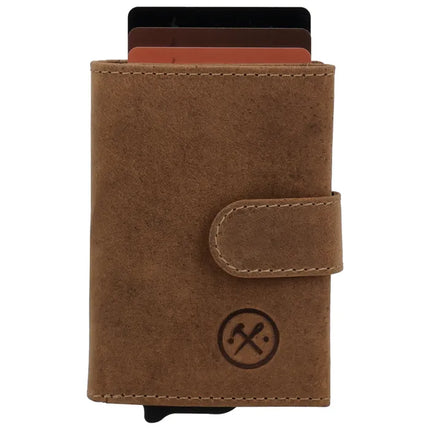 Hide & Stitches Idaho Leren Safety Wallet Pasjeshouder