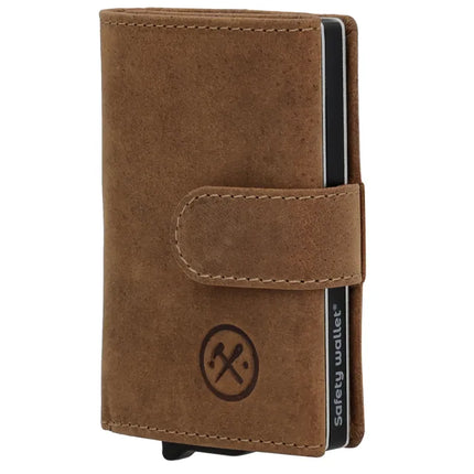 Hide & Stitches Idaho Leren Safety Wallet Pasjeshouder
