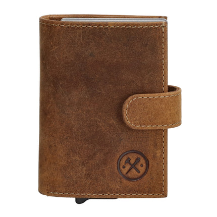 Hide & Stitches Leren Pasjeshouder Idaho Double Safety Wallet