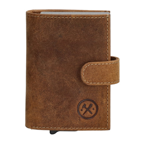 Hide & Stitches Leren Pasjeshouder Idaho Double Safety Wallet