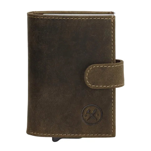 Hide & Stitches Leren Pasjeshouder Idaho Double Safety Wallet