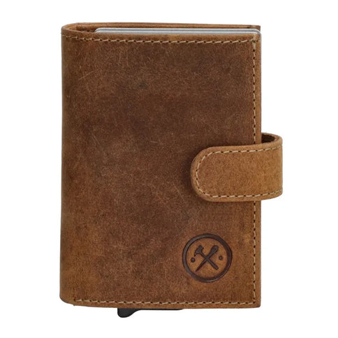 Hide & Stitches Leren Pasjeshouder Idaho Double Safety Wallet