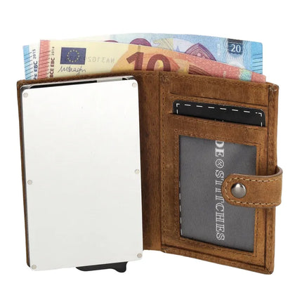 Hide & Stitches Leren Pasjeshouder Idaho Safety Wallet
