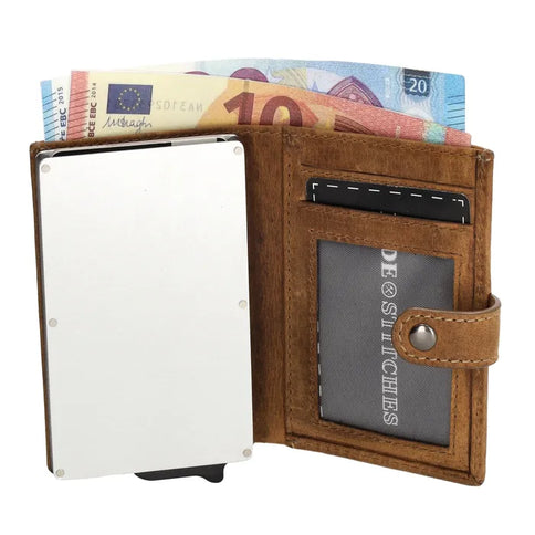 Hide & Stitches Leren Pasjeshouder Idaho Safety Wallet
