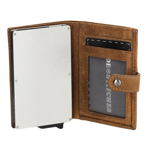 Hide & Stitches Leren Pasjeshouder Idaho Safety Wallet