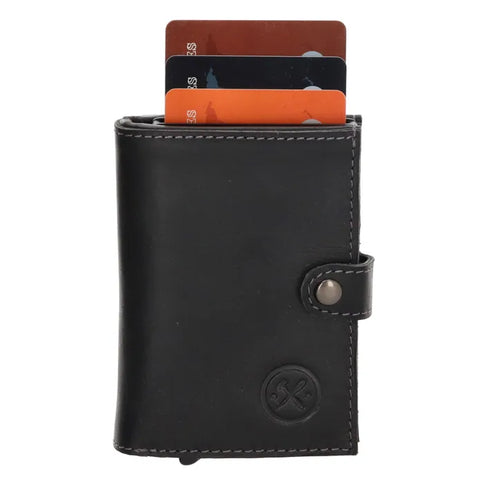 Hide & Stitches Pasjeshouder Japura Safety Wallet Waxleder
