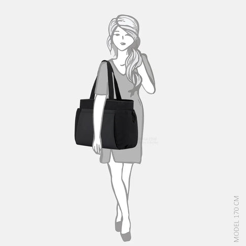Kapten & Son Hellvi Shopper All Black 14 Inch
