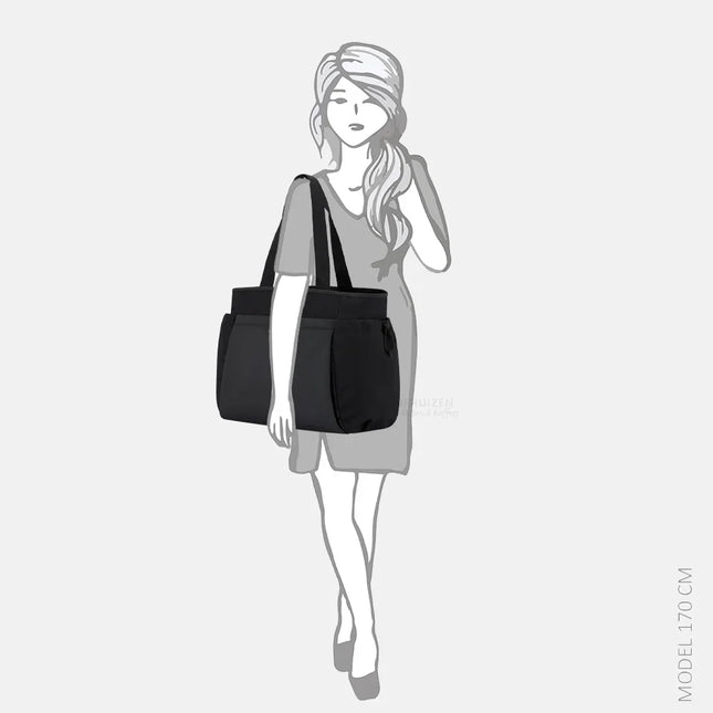 Kapten & Son Hellvi Shopper All Black 14 Inch