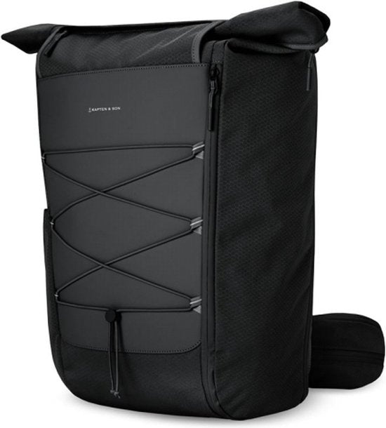 Kapten & Son Rugzak Banff All Black 16 Inch