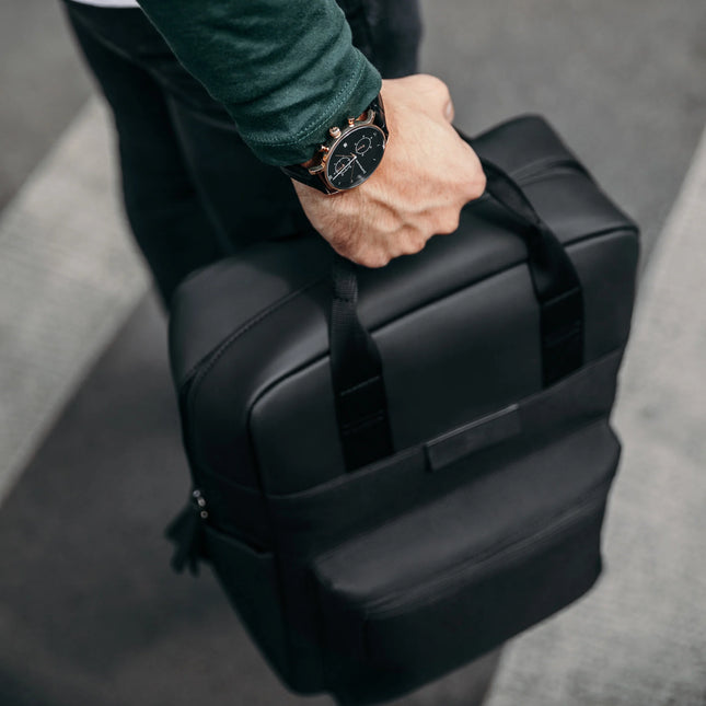 Kapten & Son Rugzak Bergen All Black 15 Inch
