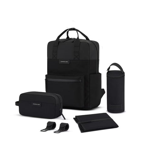 Kapten & Son Rugzak Diaper Bergen Pro All Black 15 Inch