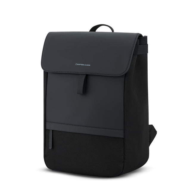 Kapten & Son Rugzak Fyn  All Black 15 Inch