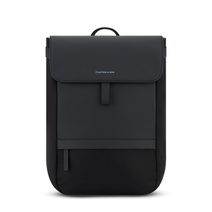 Kapten & Son Rugzak Fyn  All Black 15 Inch
