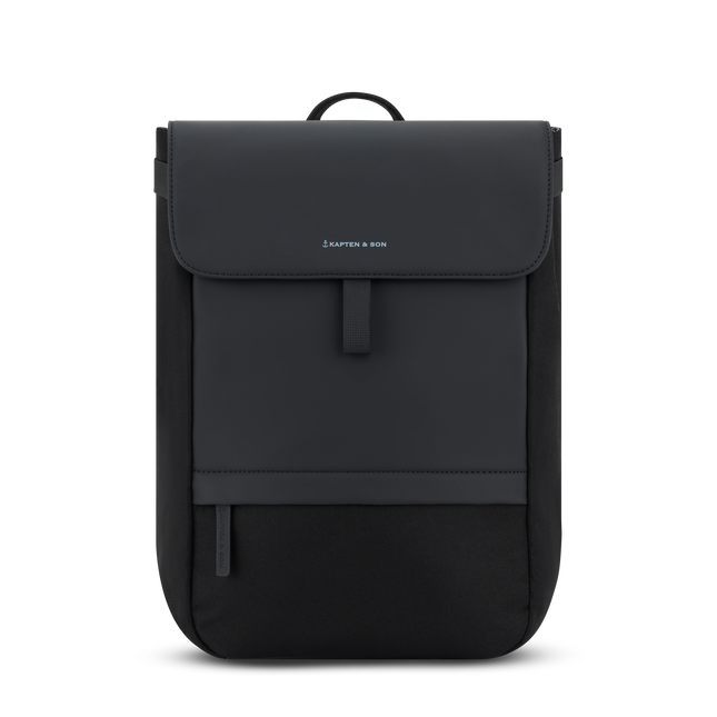 Kapten & Son Rugzak Fyn  All Black 15 Inch