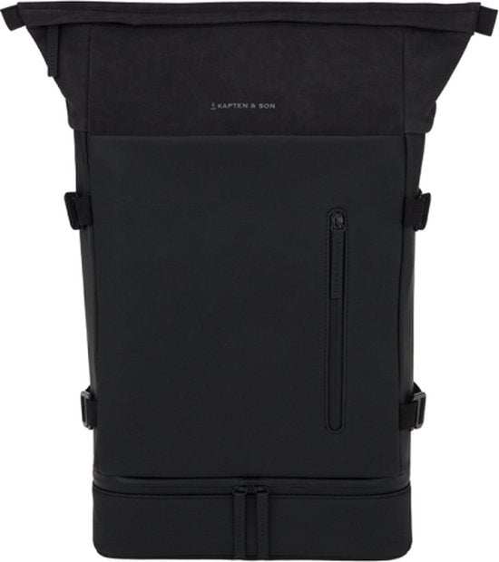 Kapten & Son Rugzak Helsinki Before  All Black 19 Inch