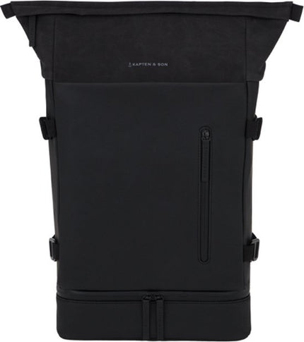 Kapten & Son Rugzak Helsinki Before  All Black 19 Inch
