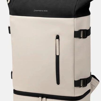 Kapten & Son Rugzak Helsinki Before Cream Black 19 Inch