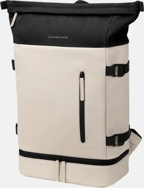 Kapten & Son Rugzak Helsinki Before Cream Black 19 Inch